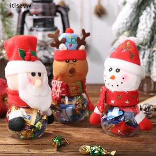 itisevw regalo de navidad colgante de mano de los niños caja de regalo de navidad de plástico muñeca caramelo tarro co