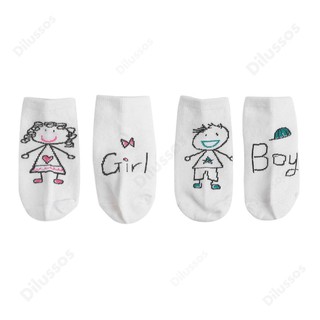 Lindos calcetines de algodón suaves con estampado de dibujos animados para bebés/niños/niñas/calcetines cortos