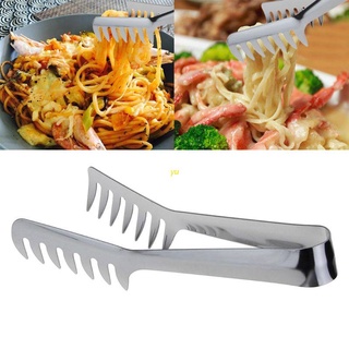 Yu pinzas de acero inoxidable espagueti fideos Pasta peine Clip occidental restaurante herramientas de cocina
