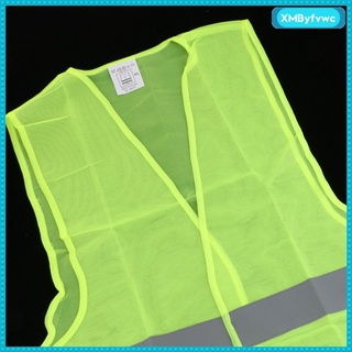 Highly Visible Neon Green Safety Vest Hi Vis Reflective Jacket Universal