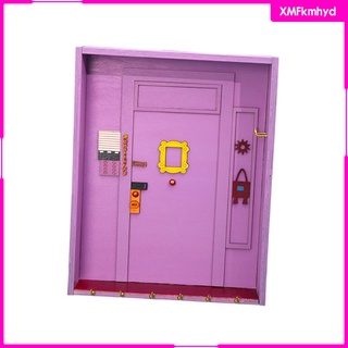 púrpura puerta llavero ganchos de almacenamiento decoración de pared organizador de entrada estante caja