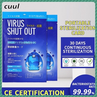 [1 Set] Kad Anti Virus/protección de esterilización banda para el cuello tarjeta portátil desinfección del hogar [DCM]