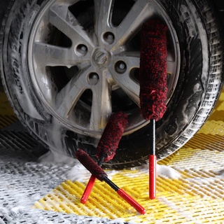 Lana natural rejilla de coche llantas de rueda asiento neumático motor herramienta de lavado cepillo limpieza rueda coche nuevo T4I4 (3)
