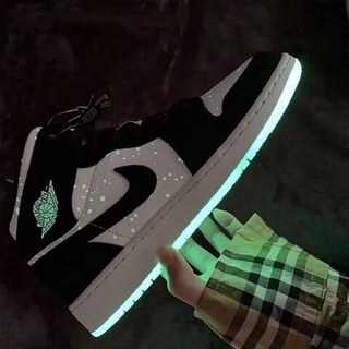 nike air jordan1 mid aj 1mid luminoso panda splash ink reflective zapatos de baloncesto estrella negro y blanco zapatos
