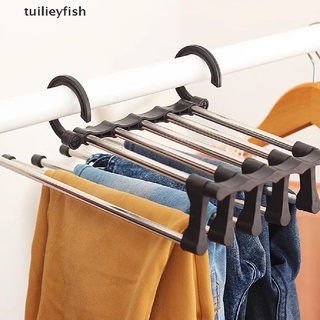 Tuilieyfish 5 In 1 Pant Rack Hanger For Clothes Organizer Multifunction Magic Trouser Hanger CO