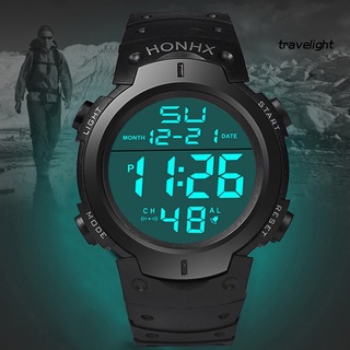[TL] reloj de pulsera Digital Unisex con retroiluminación con correa ajustable HONHX (2)