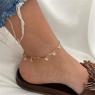 bene oro pentagrama colgantes tobilleras para las mujeres exquisitos regalos de aniversario moda simple accesorios de verano