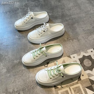 zapatillas de suela gruesa baotou mujeres ropa de verano 2021 nueva malla de lona transpirable perezoso zapatos de moda todo-partido sandalias