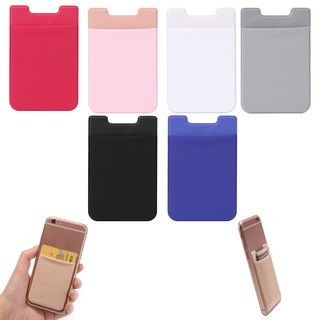 Adhesivo adhesivo teléfono móvil tarjetas traseras cartera tarjeta de crédito titular bolsillo