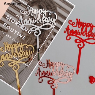 [ady] acrílico feliz cumpleaños decoración de tartas cupcake tarjetas postre fiesta decoración suministros ydj (1)