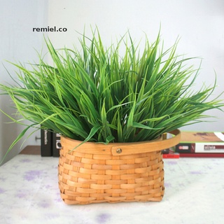 [remiel] artificial falso plástico verde hierba planta flores oficina hogar jardín decoración [co]