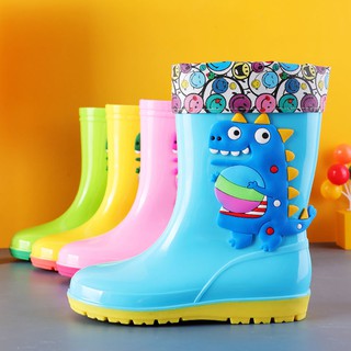 Bebé botas de lluvia de felpa de cuatro estaciones zapatos de lluvia antideslizante botas impermeables niños y niñas zapatos de goma pequeños y medianos de los niños3347251155.my10.25 (5)