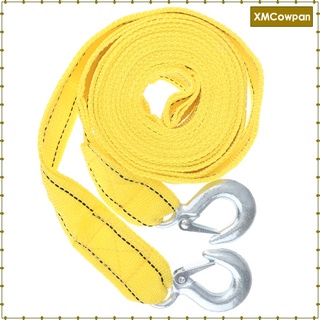 4m/13.1Ft 5 Tons Towing Strap Tow Rope Nylon Road Recovery Trailer Belt Yellow (3)