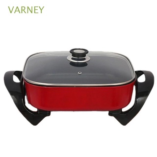VARNEY 6L Electric Heating Pan Non Stick Cookware Electric Cooker BBQ Cooking Multifuctional Cooking Pot Fry Pot Hotpot Soup Steamer