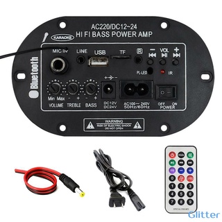 8 Pulgadas 35W SF-2MIC Estéreo Digital Mini Amplificador HiFi Bass Sonidos Bluetooth Puerto TF/USB Con Control Remoto Purpurina