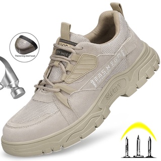 Alta Calidad Para Hombre Zapatos De Seguridad industrial Trabajo De Acero Botas Dedo Del Pie Transpirable anti-Punción (2)