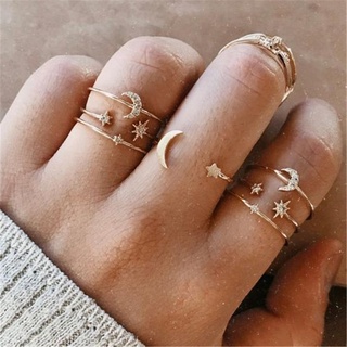 Anillos Vintage nudillo anillo conjunto de anillos de diamante conjunto de anillos de flores bohemia conjunto conjunto de anillos de tobillo conjunto para mujeres y niñas oro