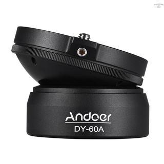 Andoer DY-60A - trípode de aleación de aluminio para nivelación, Panorama, fotografía, cabeza de bola, inclinación de 15 con tornillo de 1/4 pulgadas, reemplazo de nivel de burbuja para cámaras DSLR Canon Nikon Sony