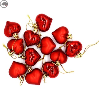12 pzs decoración árbol De navidad en forma De corazón/Bola/accesorios De decoración Para fiestas Diy