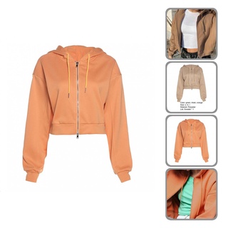 jiaduiz Casual Spring Jacket Short Long Sleeve Cardigan Autumn Coat Skin-friendly for Daily Wear