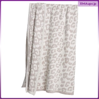 1pc manta de franela de felpa de leopardo impresión acogedora manta cálida para sofá cama