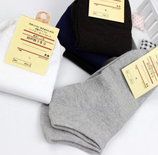 Calcetines deportivos simples de algodón puro cómodos transpirables para hombre/calcetines para barco