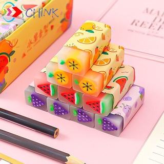 Chink papelería lápiz de frutas borrador niños de dibujos animados lindo goma suave borrador creativo nuevo estilo niños escuela suministros de oficina