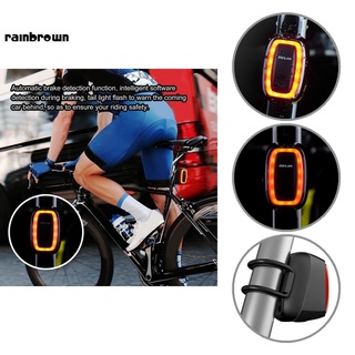 rainbrown Plastic Smart Bike Tail Light Cycling Safety Back Taillight Slippage Prevent for Outdoor