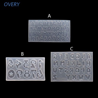 Ove hecho a mano número letras de resina molde de fundición alfabeto letra colgante de resina UV molde de silicona para hacer joyas herramientas arte artesanía