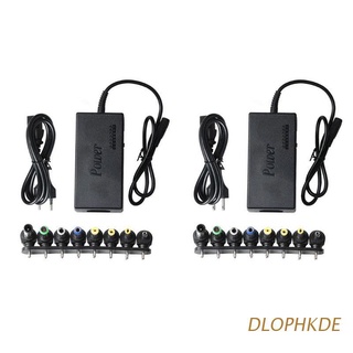 dlophkde 96w universal fuente de alimentación cargador para pc portátil portátil 12v-24v ajustable ac/dc adaptador de alimentación de 8 puertos conector de alimentación