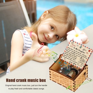 (formyhome) caja de música de manivela grabada de madera antigua de 10 estilos regalo decorativo