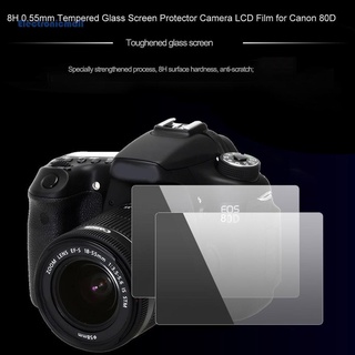 Electronicmall01 - Protector de pantalla de cristal templado de 8H mm para Canon 80D (2)