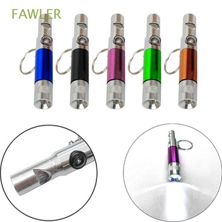 FAWLER 3 In 1 Keychain Light Aluminum Alloy Flashlight Torch Portable Survival Tool Emergency Camping Compass Hiking Whistle Lamp/Multicolor
