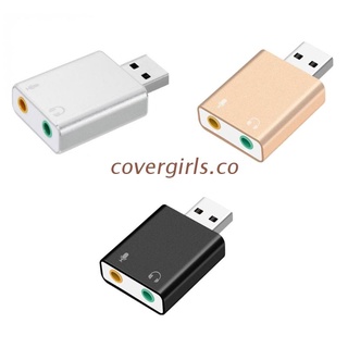 GIRGS 3.5mm Trs micrófono a USB 2.0 estéreo O adaptador de tarjeta de sonido externo para PC entrada USB 3,5 mm Trs auriculares Free Drive (1)