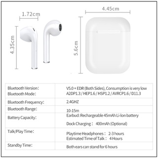 Audífonos Bluetooth Tws I12 Bluetooth 5 0 stereo/Bluetooth/inalámbricos I12S/Bluetooth 0 (8)