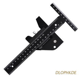 DLOPHKDE-Regla De Aleación De Aluminio (Medida Métrica) En Forma De T , Carpintería , Herramienta De Marcado , Línea De Dibujo