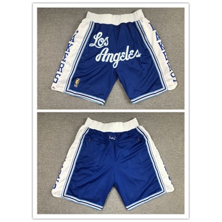[10 estilos]pantalones cortos NBA Los Angeles Lakers 2021 Latin blue bolsillos baloncesto pantalones cortos deportivos