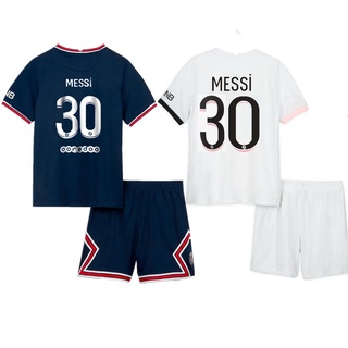 [wlgw] jersey de fútbol para niños 2021-2022 paris saint-germain jersey messi 30 psg home away camiseta de los niños camisetas de fútbol