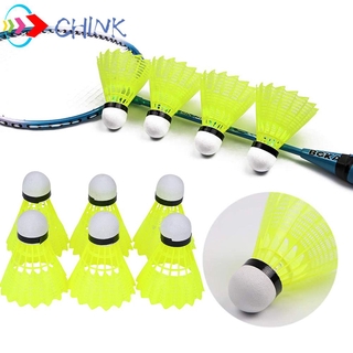 chink 3/6/12pcs homehold bádminton volantes deportes entrenamiento bolas de nylon al aire libre estable durable plástico interior