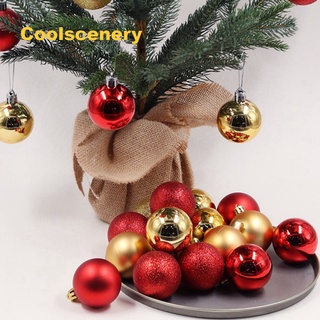 24 unids/1set suministros de fiesta colgante de navidad gota colgante bola bola adorno árbol de navidad decoración