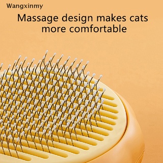 [Wangxinmy]Pumpkin Self Cleaning Slicker Comb Pet Comb Hair Massage Brush Tool Clean BrushHot Sell (1)