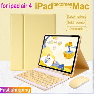 Funda para iPad air 4 teclado para iPad air 4 inalámbrico Bluetooth teclado ratón Tablet protección casos cubierta