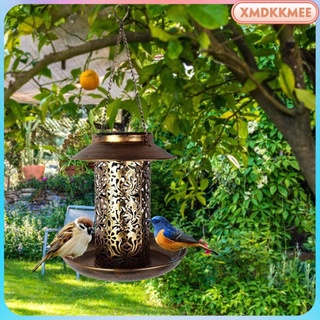 alimentador de pájaros jardín colgante camino luz solar balcón decoración al aire libre