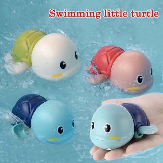 juguete de baño de bebé, tortuga de natación, flotante viento bañera juguetes de piscina lindo juego de agua conjuntos para niños niñas (2)