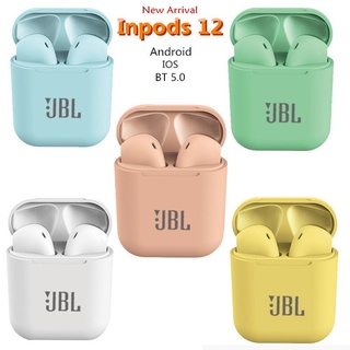 【Envío en 24 horas】Jbl Inpods Tws I12 - auriculares intrauditivos inalámbricos con micrófono, Bluetooth, 5 colores, I7S Promoção