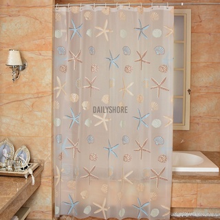 1 pza cortina de baño impermeable PEVA de estrella de mar/decoración fresca para el mar