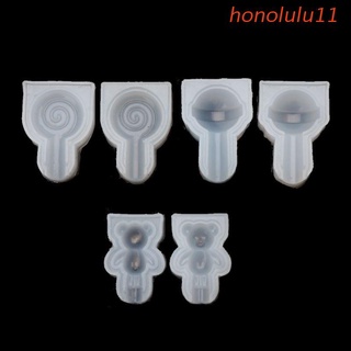 honolulu11 3d oso piruleta artesanía diy resina uv moldes de silicona líquida herramientas de fabricación de joyas