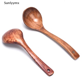 [sxm] cuchara de madera natural de mango largo utensilios de cocina uyk (3)