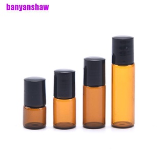 banyanshaw 10 unids/pack 1ml 2ml 3ml 5ml ámbar delgado rollo de vidrio en botella viales de aceite esencial hggh