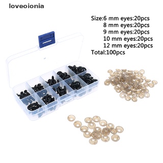 [lan] 100 piezas 6-12 mm negro plástico artesanía ojos de seguridad para animales de peluche accesorios cvx